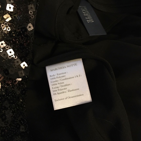 nwt Marchesa Notte Strapless Sequin Gown Formal Mermaid Dress Black Gold Size 2 - Picture 12 of 17